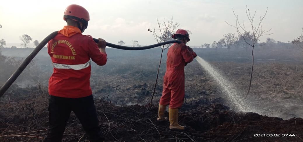 2 Hektar Lahan Terbakar Berhasil Ditaklukkan Manggala Agni di Rangsang Meranti