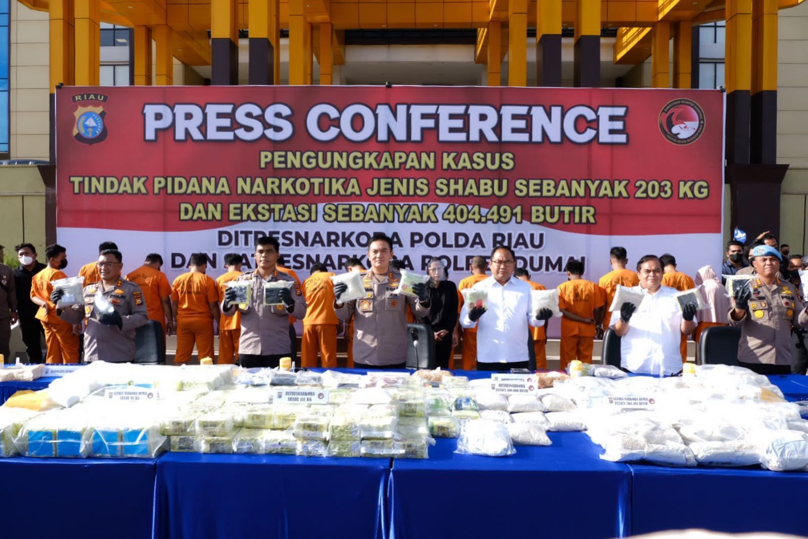 Gagalkan Peredaran Narkoba, Polda Amankan 203 Kilogram Sabu dan 404.491 Butir Ekstasi