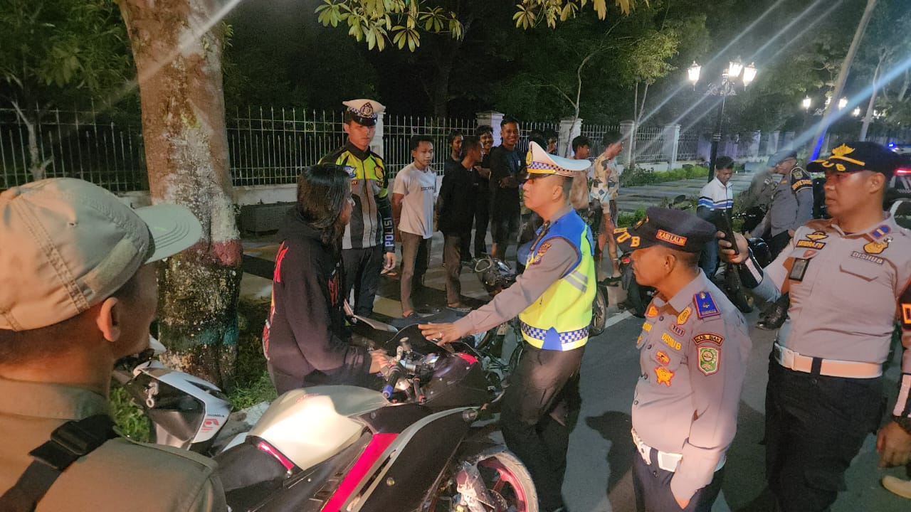 Jaga Kondusifitas Pasca Ops Lilin, Polres Siak Gelar Patroli Gabungan Antisipasi Balap Liar