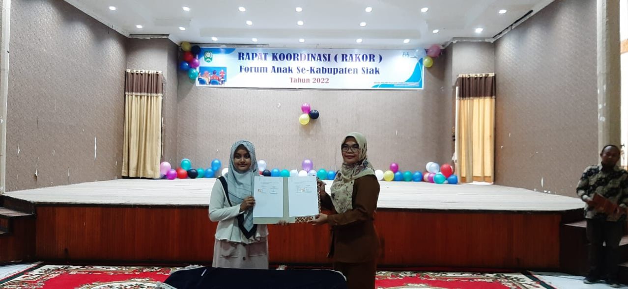 Kukuhkan Forum Anak dan MoU dengan Berbagai Pihak DP3AP2KB Siak Wujudkan Generasi Anak Berkualitas