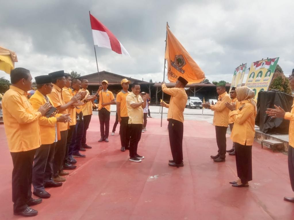 Nama Airlangga Hartato, Syamsuar dan Indra Gunawan Bergema dalam Acara Pelantikan PK Partai Golkar Kecamatan Tualang