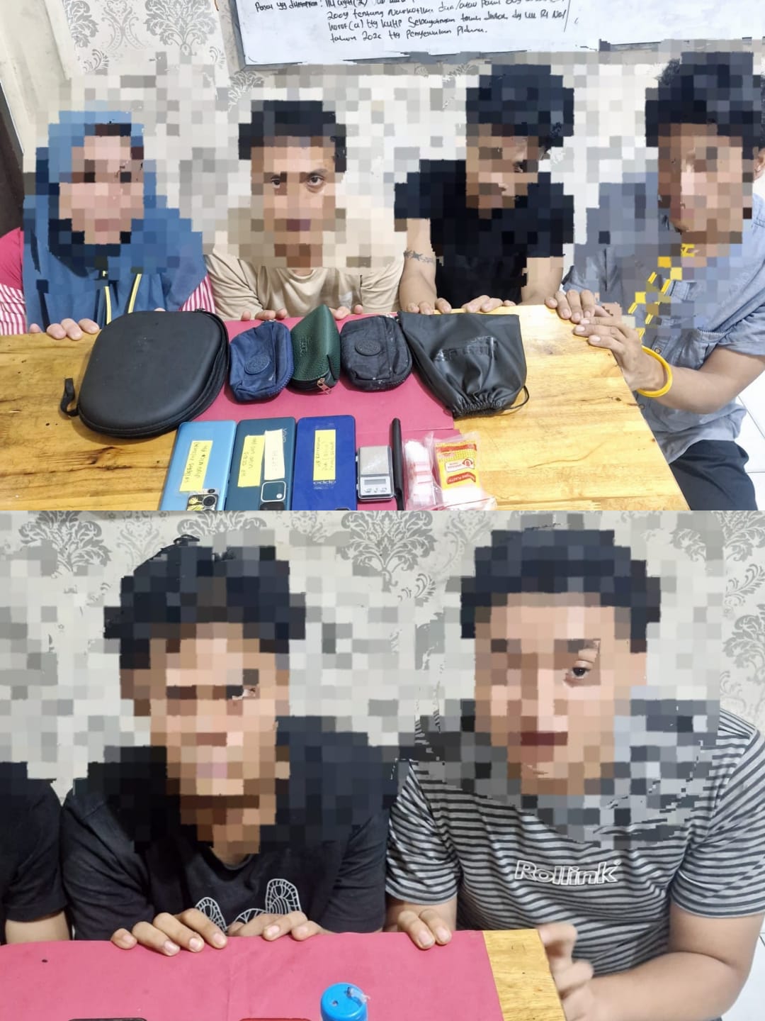 Polres Siak Amankan 6 Orang Terkait Narkoba, 11 Gram Sabu Disita