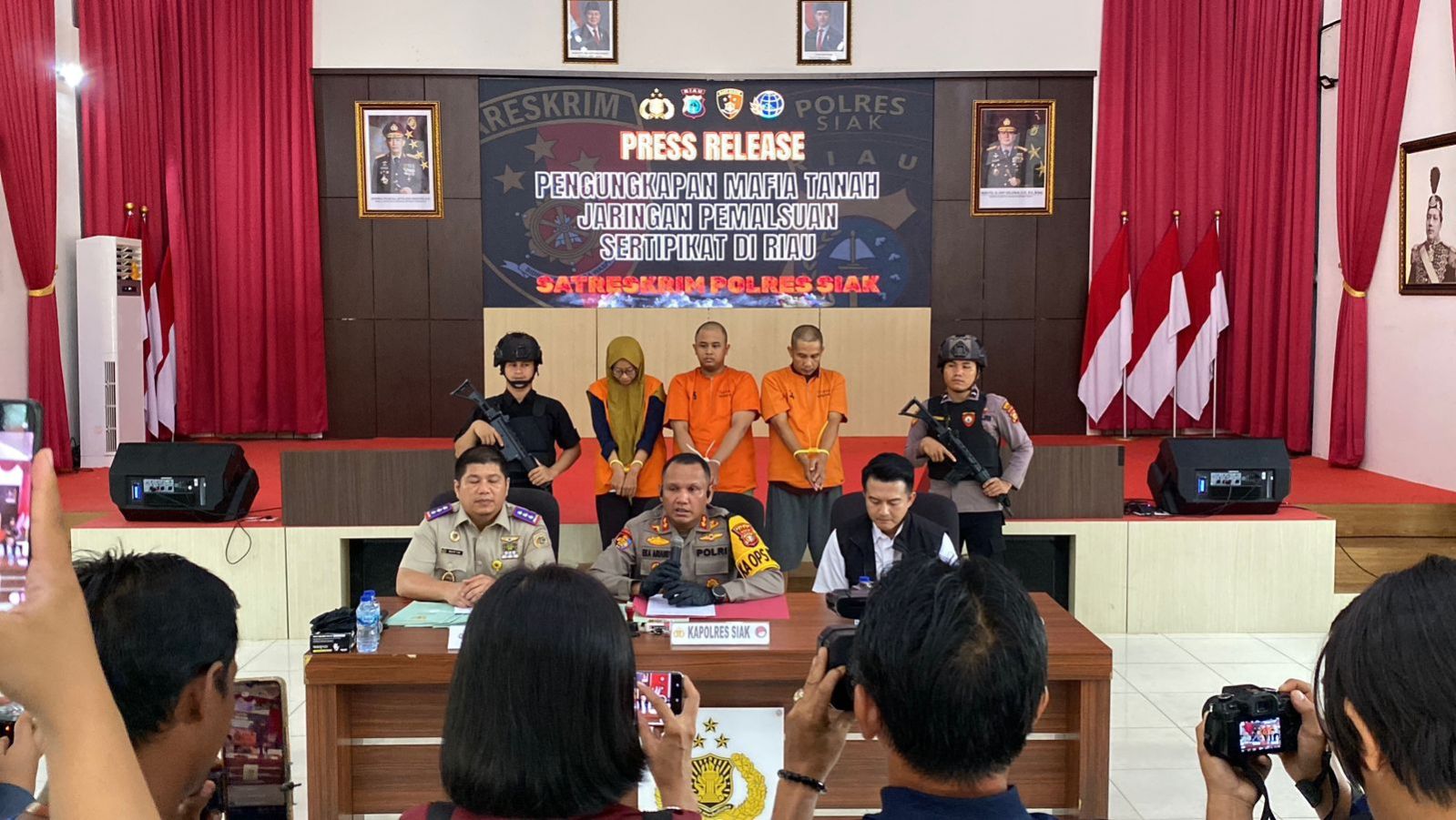 Polres Siak Ungkap Sindikat Pemalsuan Sertifikat Tanah