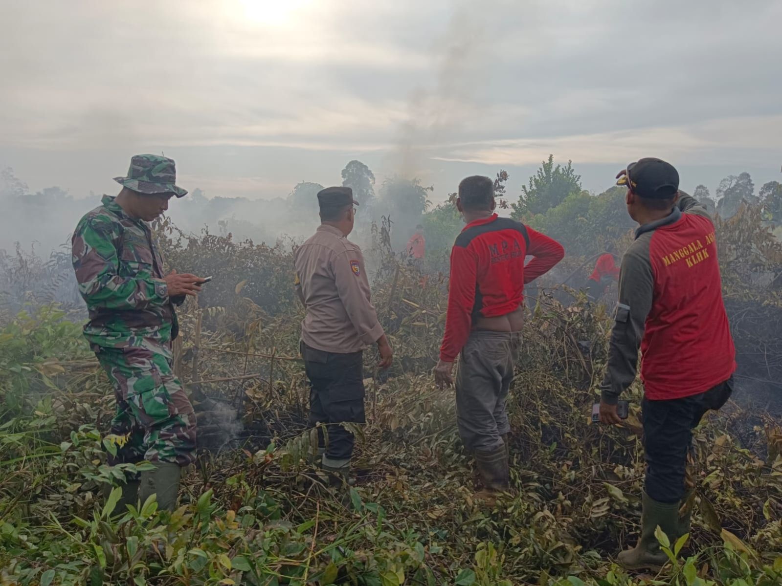 Satu Hektar Lahan di Benteng Hilir Siak Terbakar